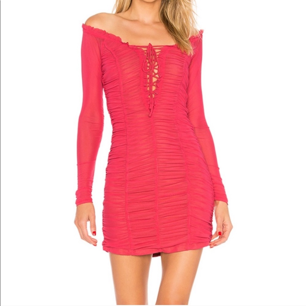 Majorelle Darling dress in coral pink